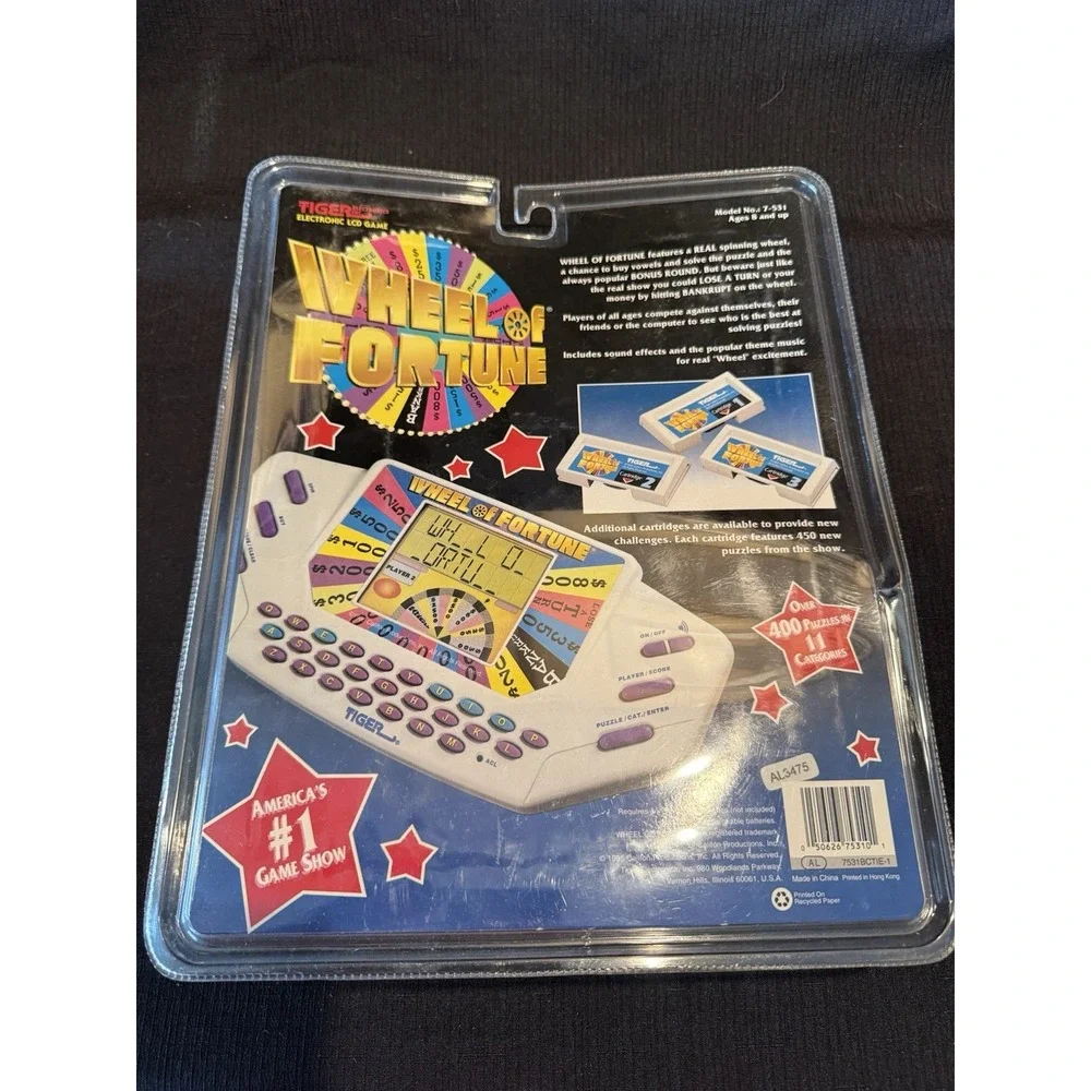 Tiger Electronics Wheel of Fortune Handheld Electronic Game 1995 7-531 NEW